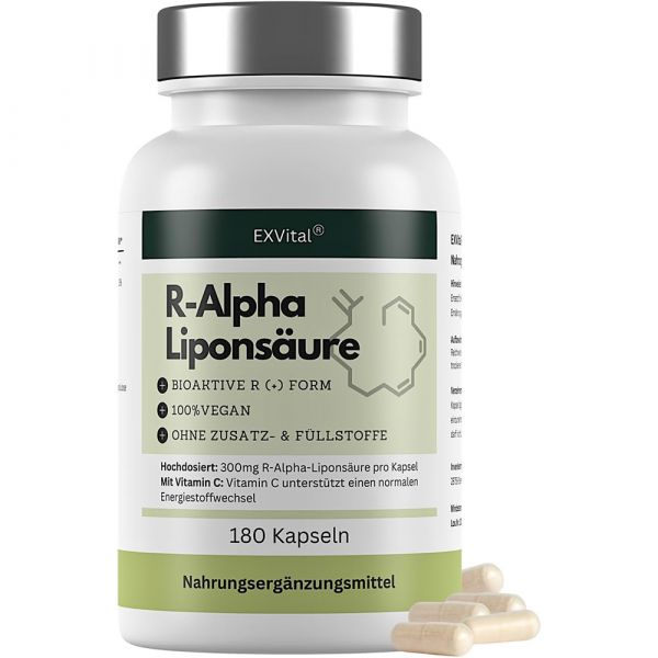 R-Alpha-Liponsäure 180 Kapseln, 300mg von EXVital