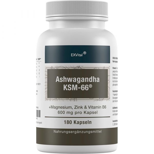 Ashwagandha KSM-66® 600 mg pro Kapsel von EXVital