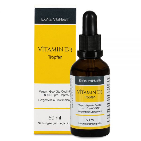 Vitamin D3 von EXVital VitaHealth, 50ml Tropfen