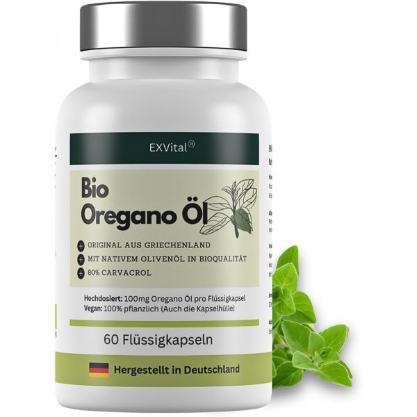 Bio Oregano Öl, 60 Flüssigkapseln von EXVital