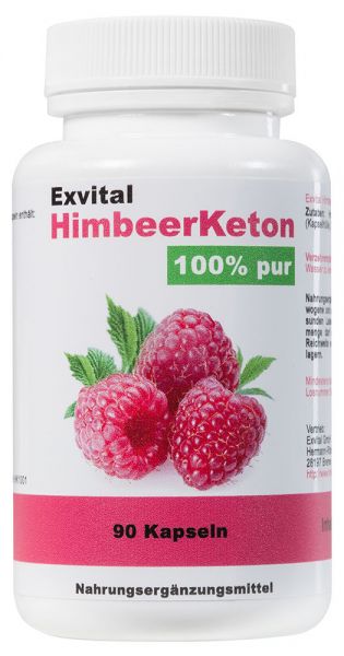EXVital HimbeerKeton, 90 Kapseln in Premiumqualität, 100% Keton, Hochdosiert